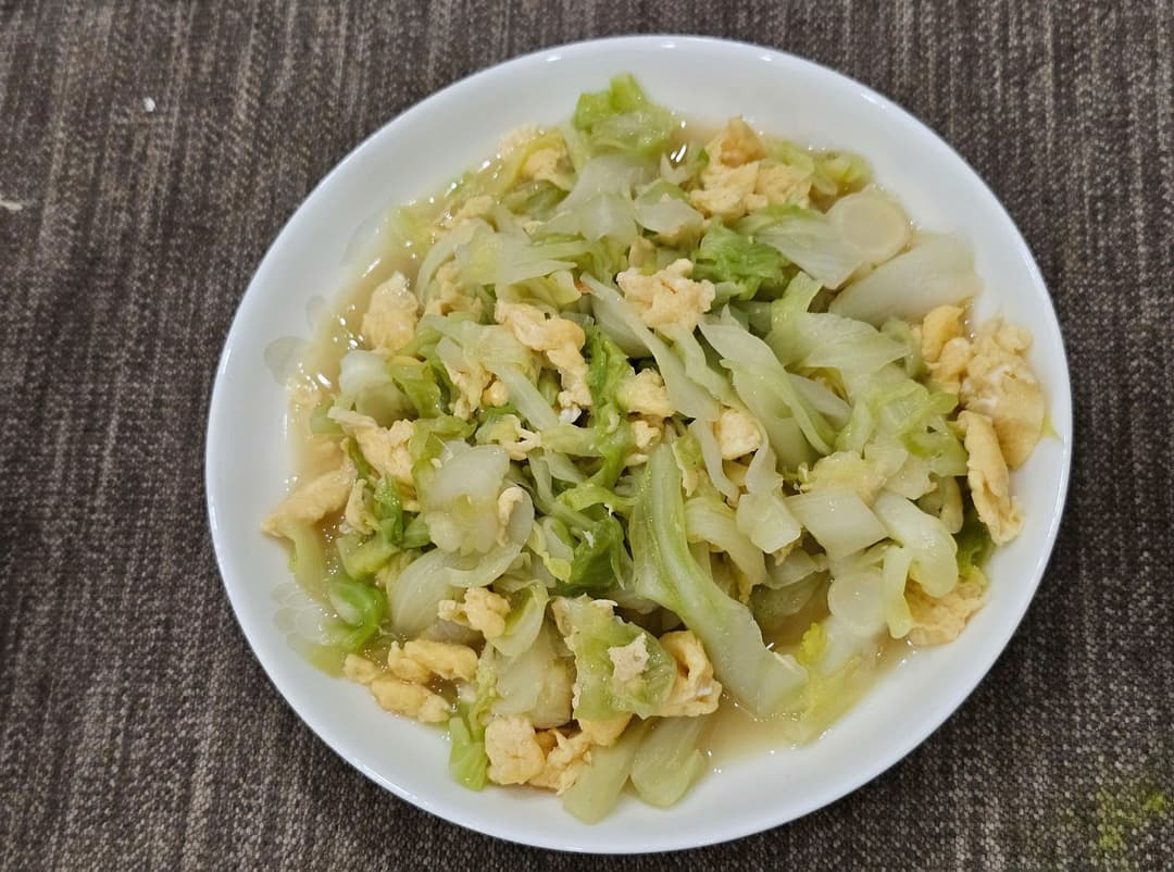 Bắp cải xào trứng