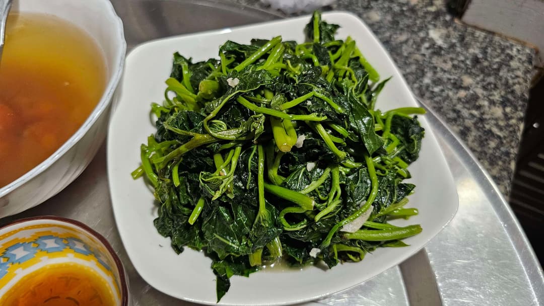 Rau lang xào tỏi