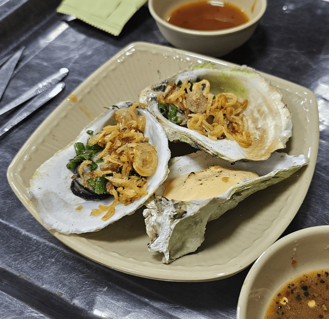 Hàu nướng mỡ hành