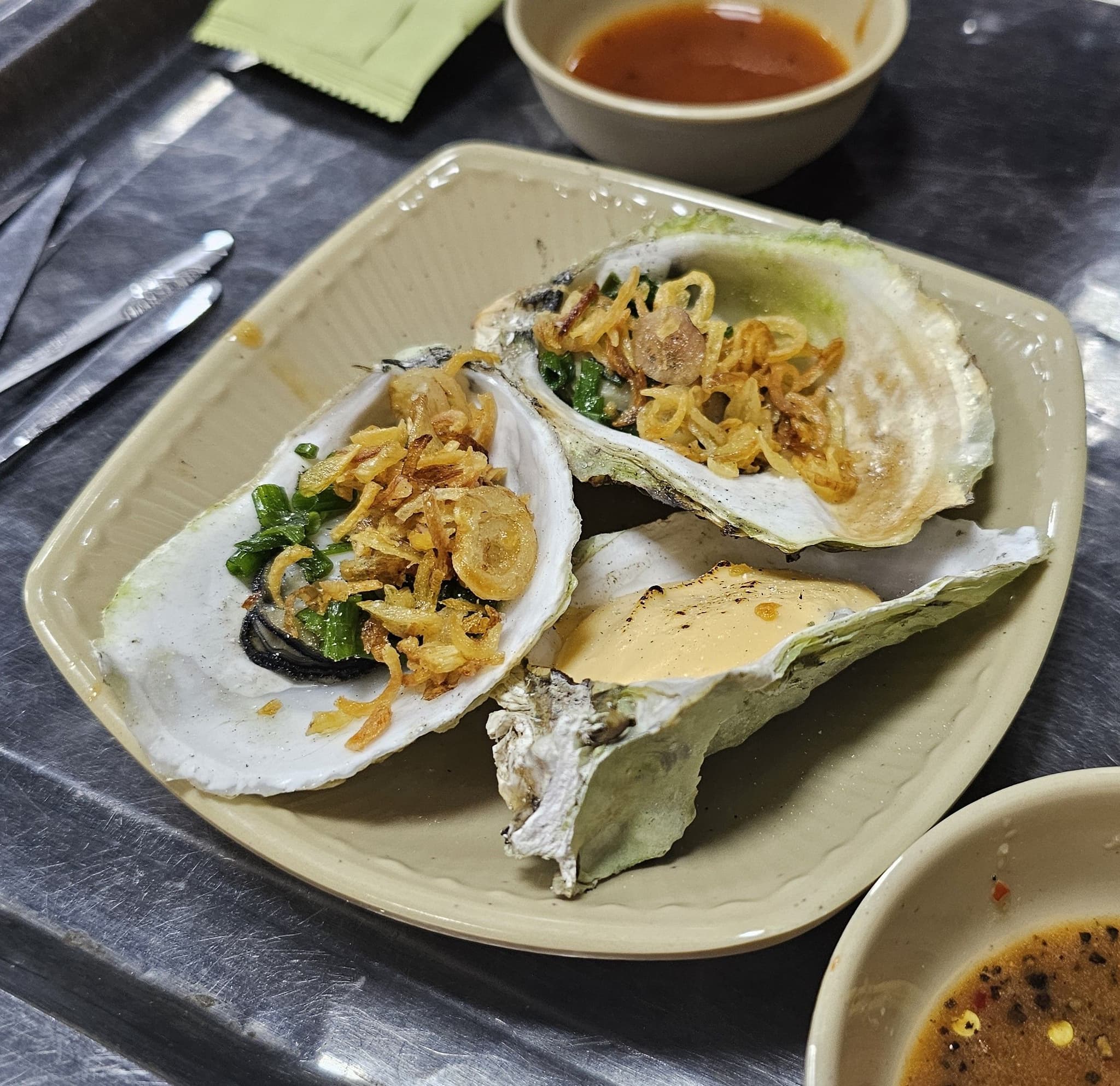 Hàu nướng mỡ hành