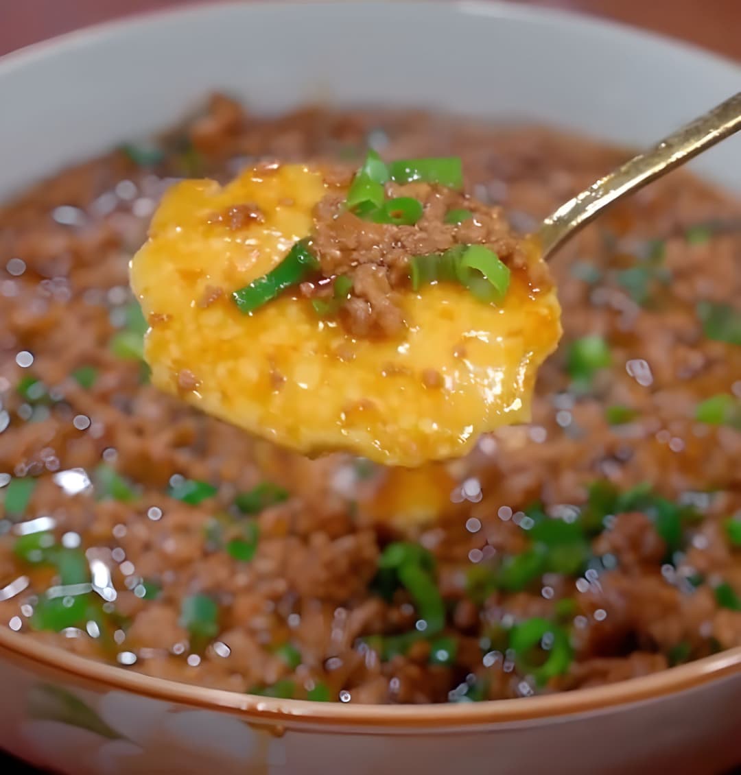 Trứng hấp thịt bằm