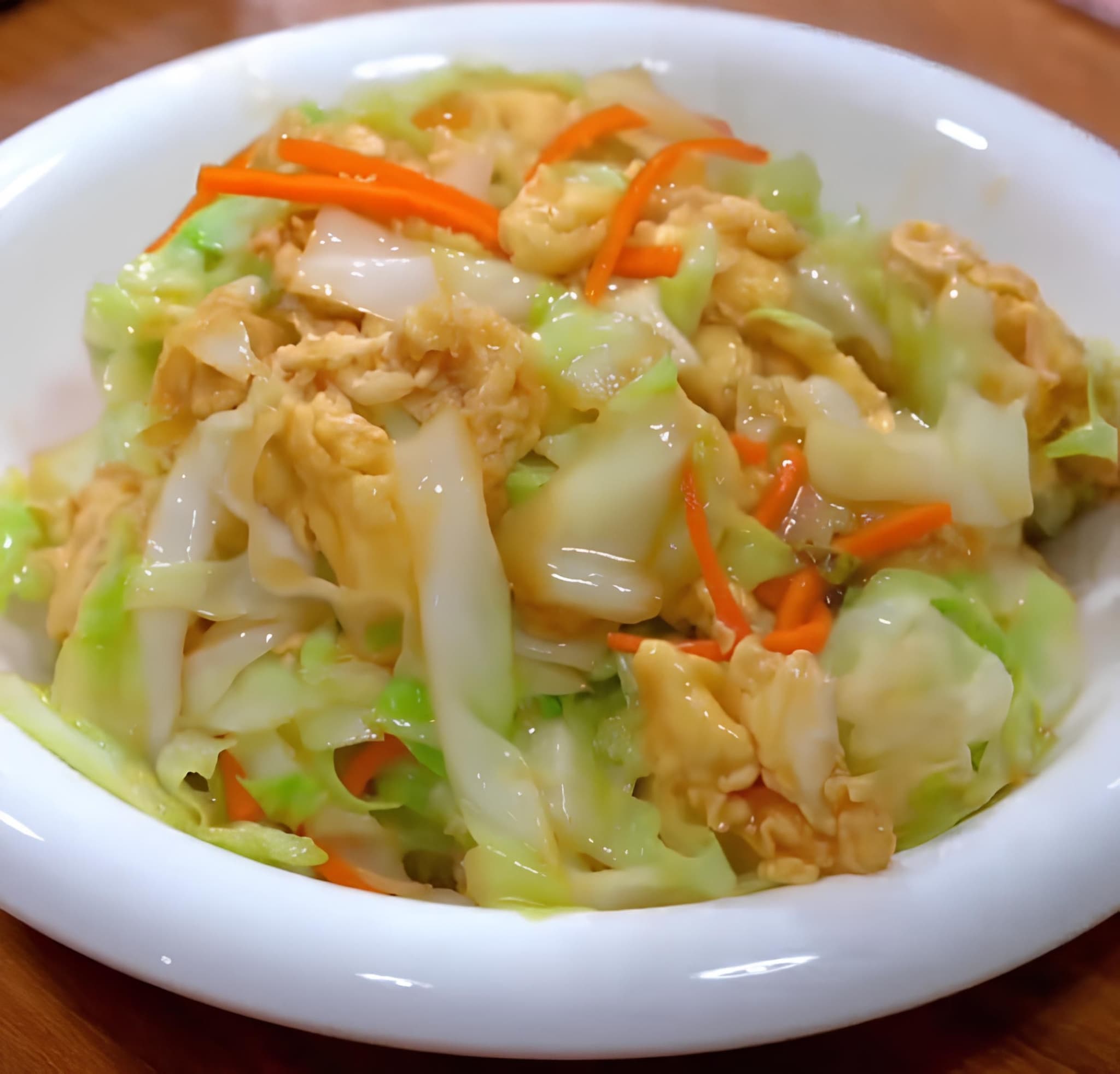 Bắp cải xào trứng