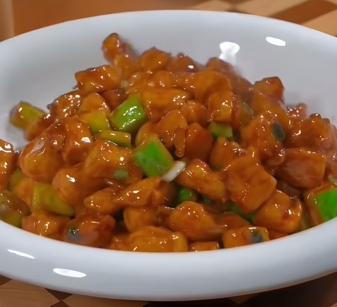 Gà xào sốt đậu ngọt