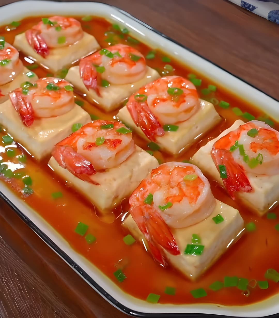 Đậu phụ tôm hấp