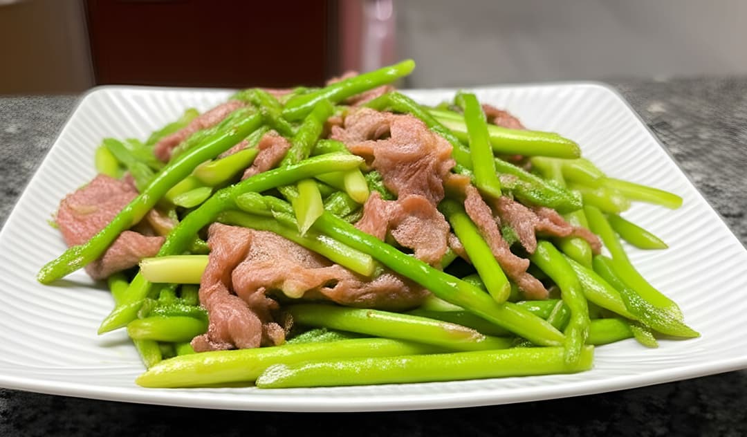 Bò xào măng tây