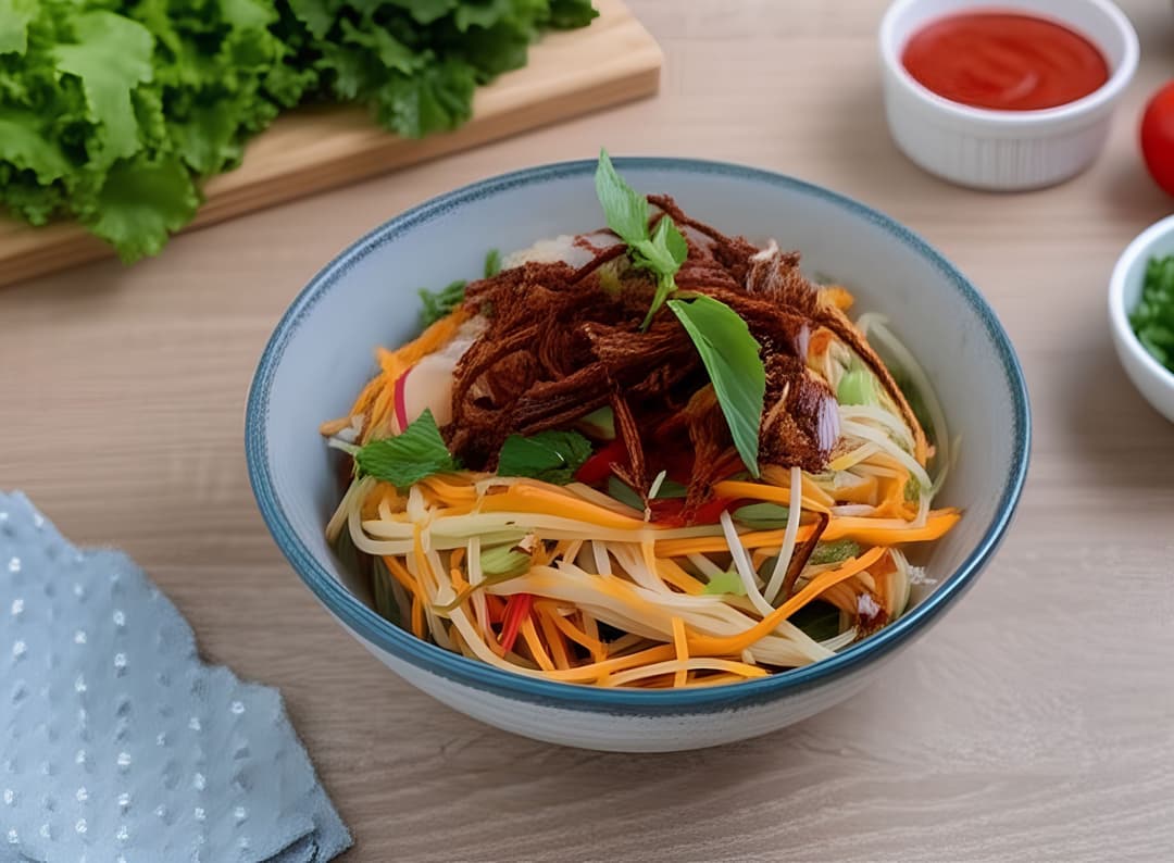 Nộm đu đủ bò khô
