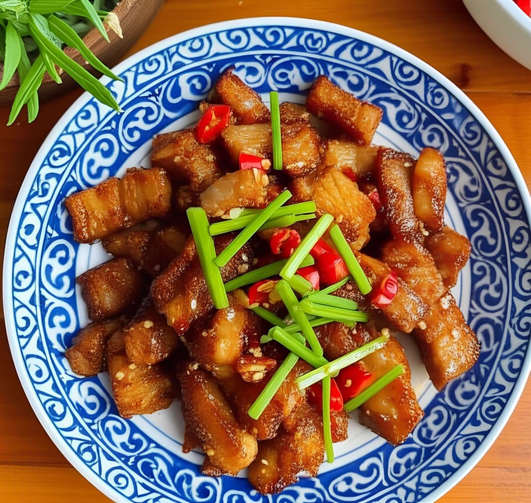 Thịt lợn kho sả ớt