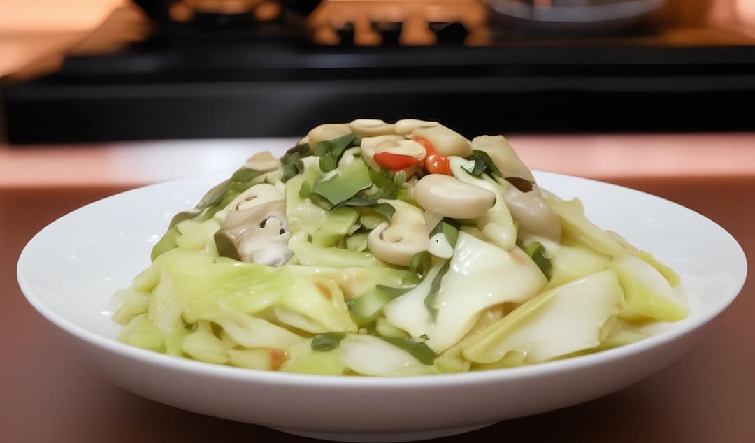 Bắp cải xào nấm