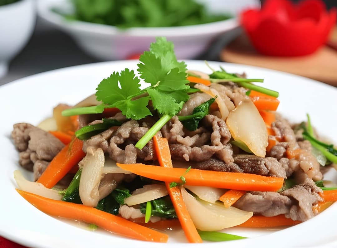 Bò xào cà rốt