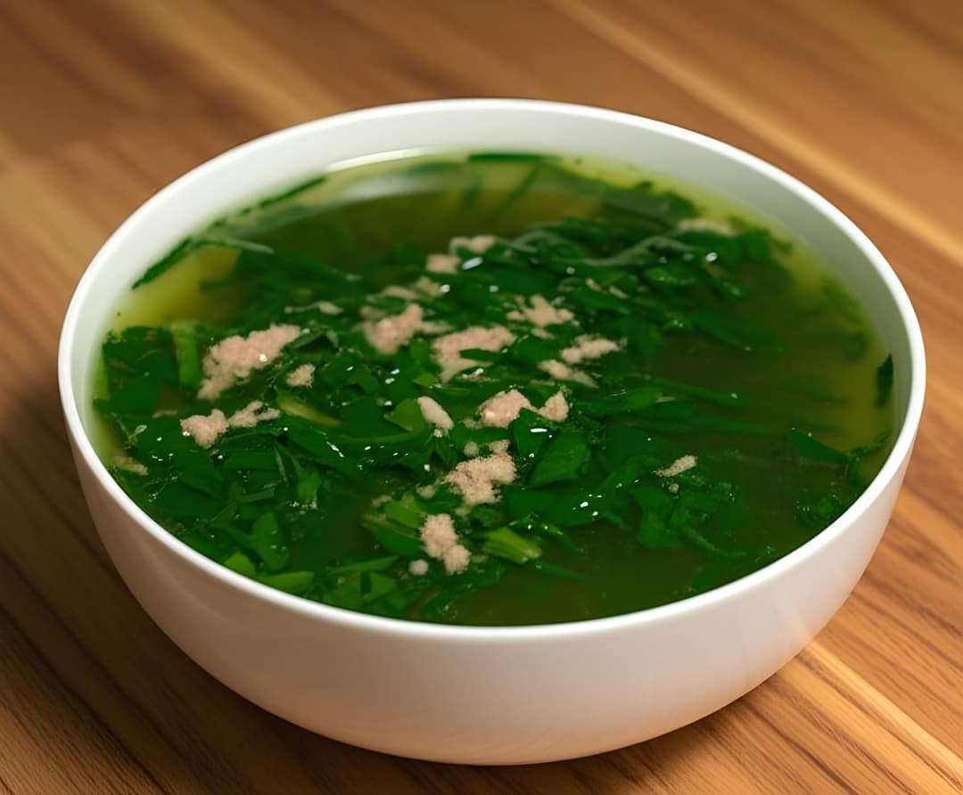 Canh cua mồng tơi