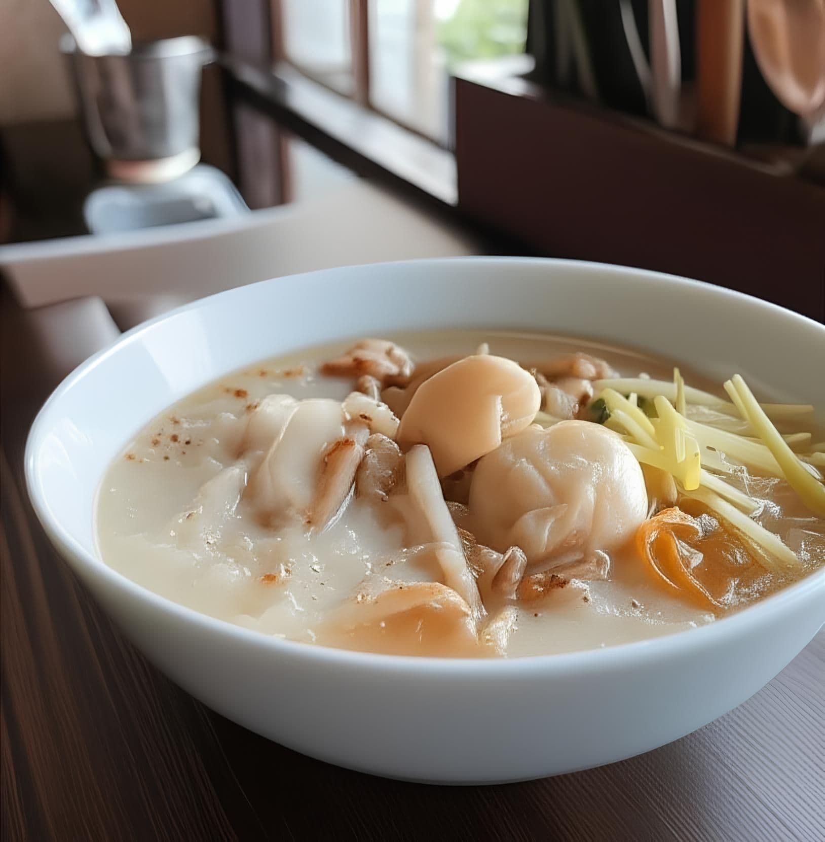 Cháo hàu nấm rơm
