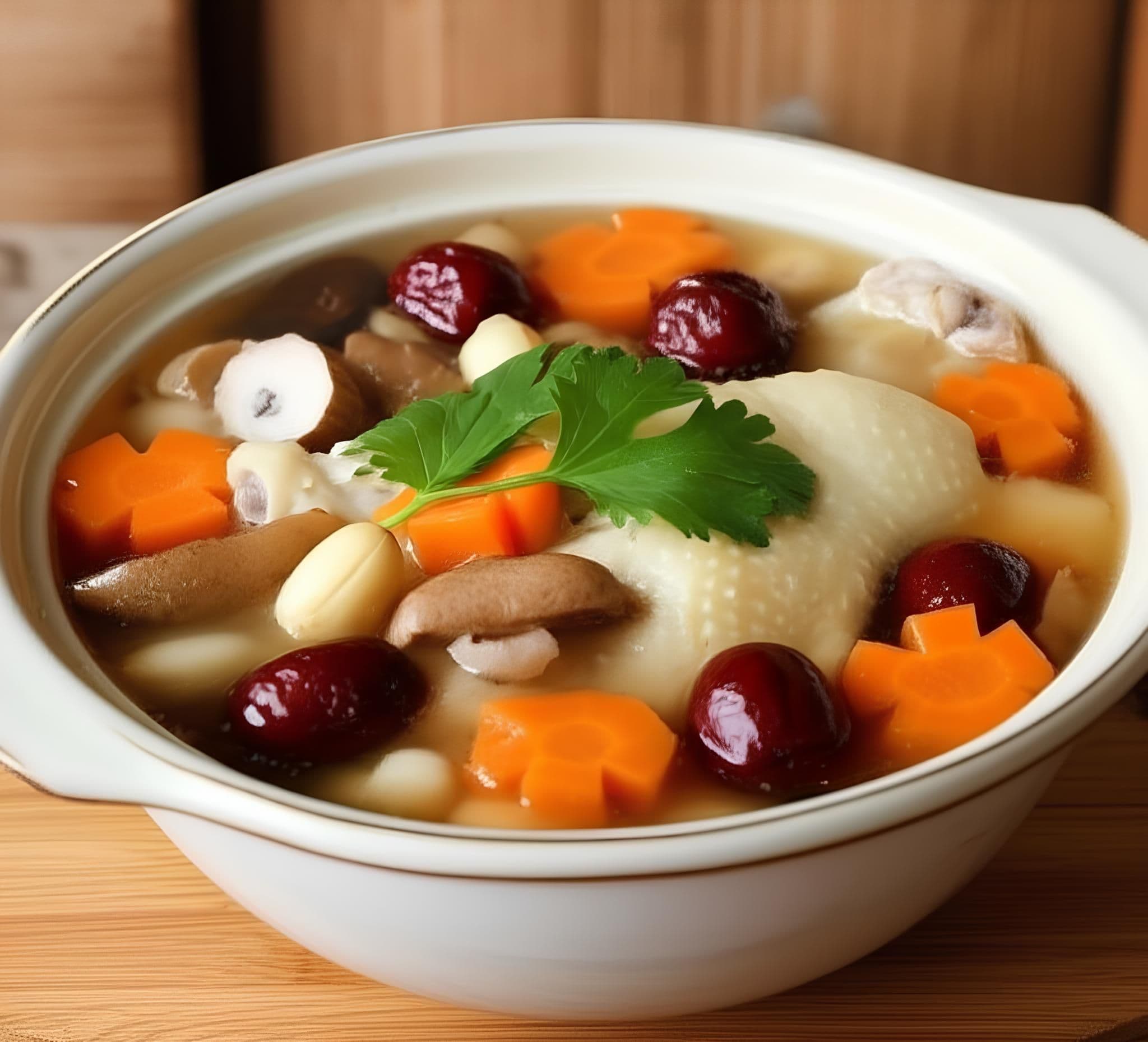 Gà hầm thuốc bắc
