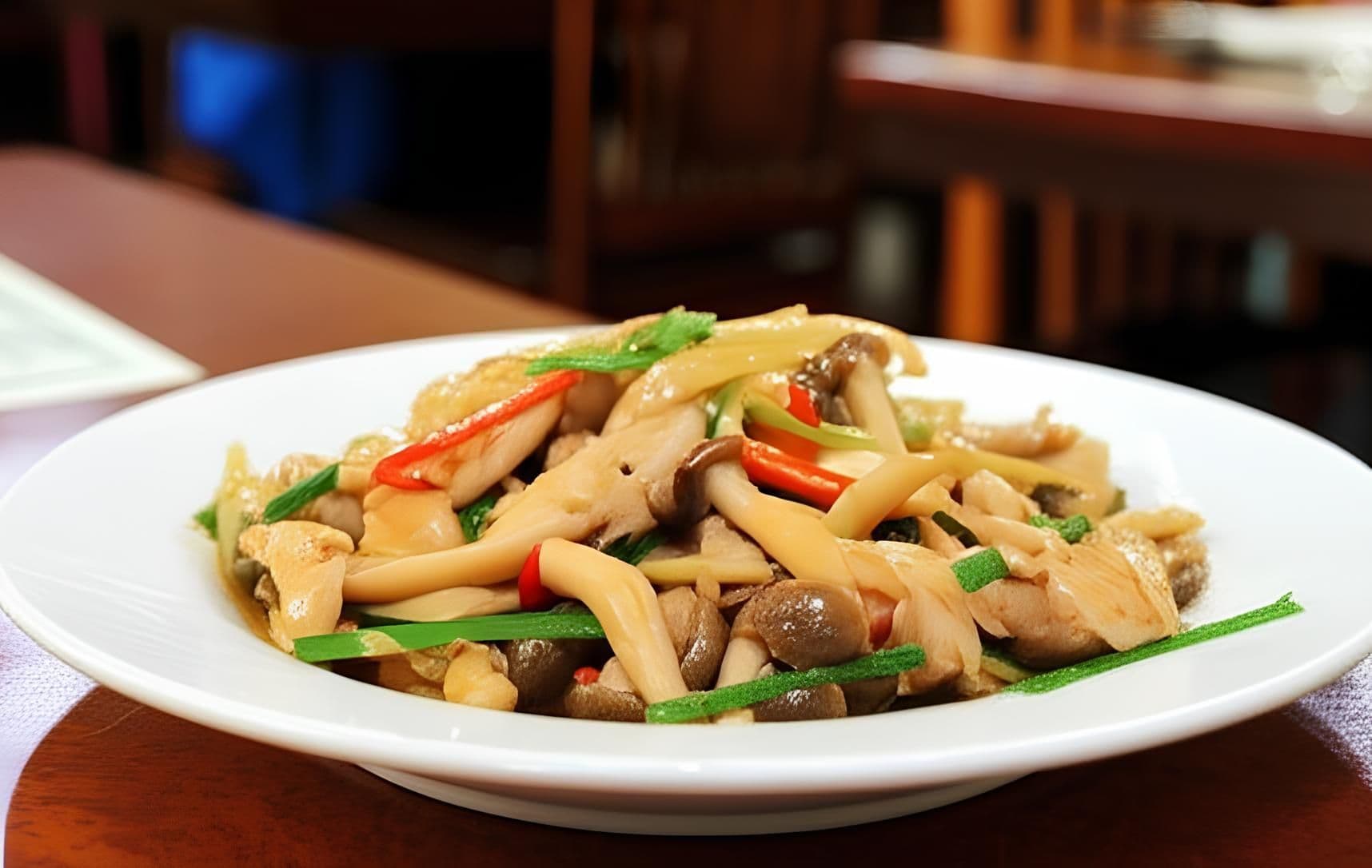 Gà xào nấm