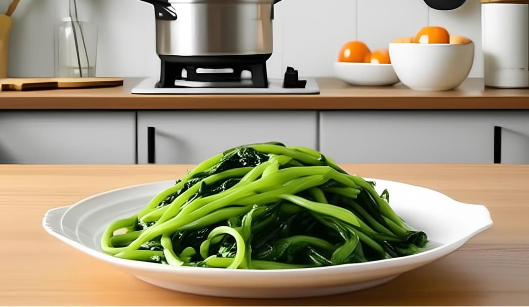 Rau cải cúc luộc