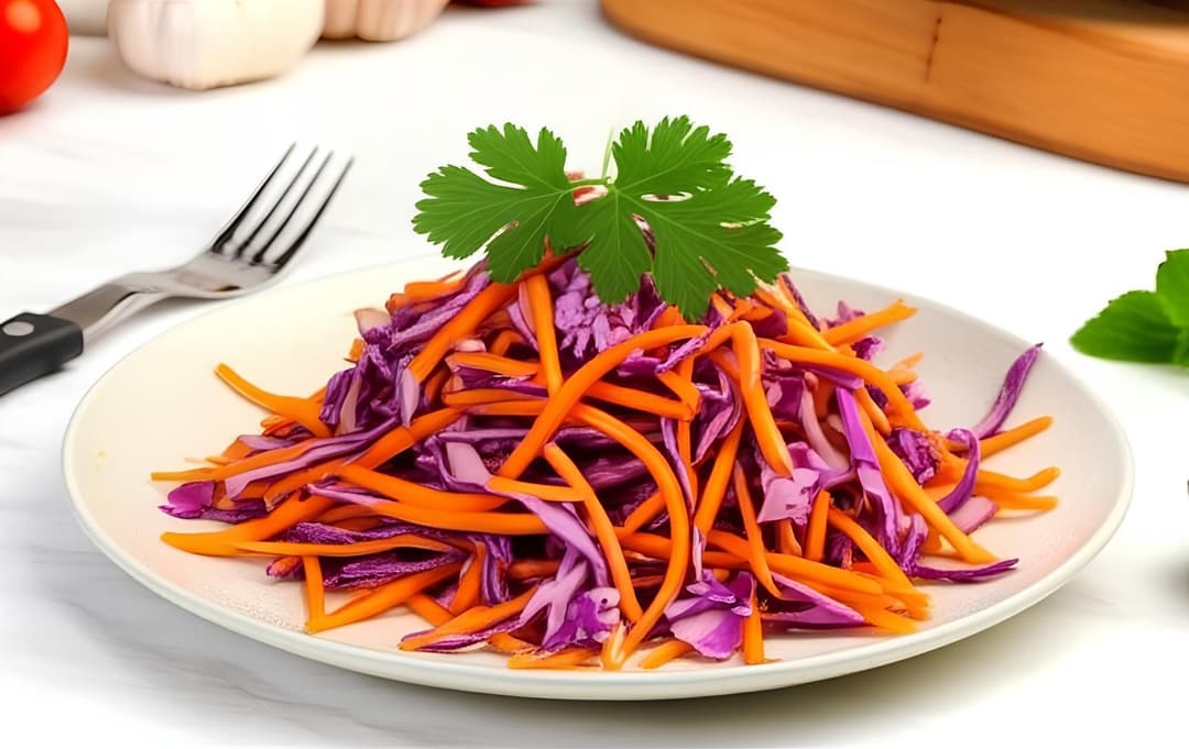 Salad bắp cải tím và cà rốt