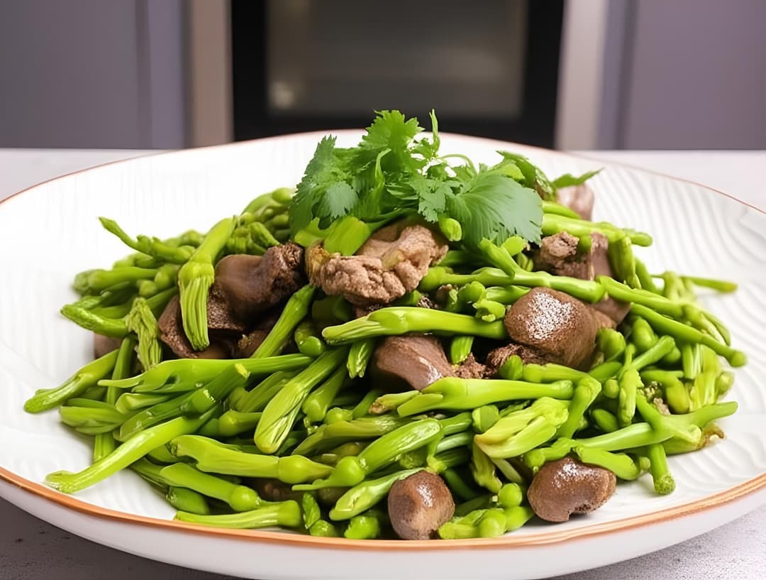 Thiên lý xào lòng gà
