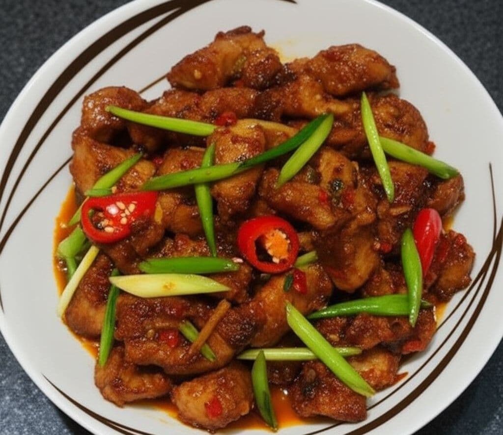 Thịt lợn xào sả ớt