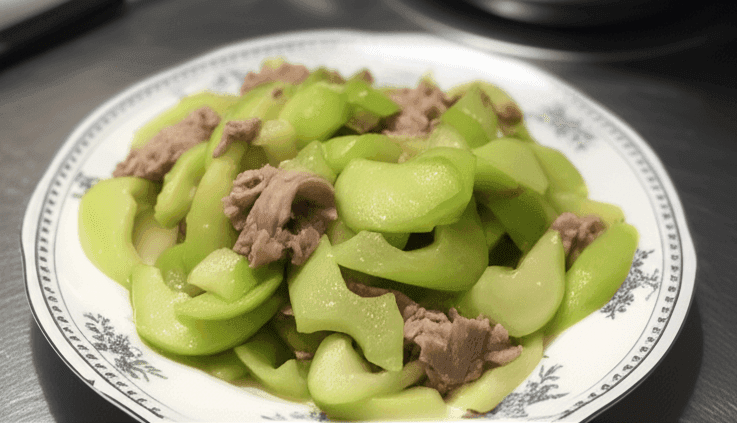 Thịt lợn xào mướp