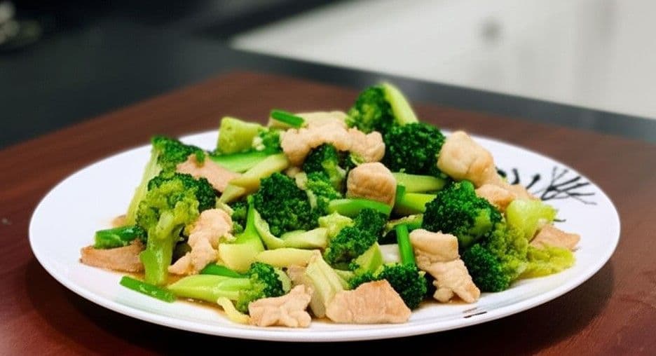 Thịt lợn xào bông cải xanh