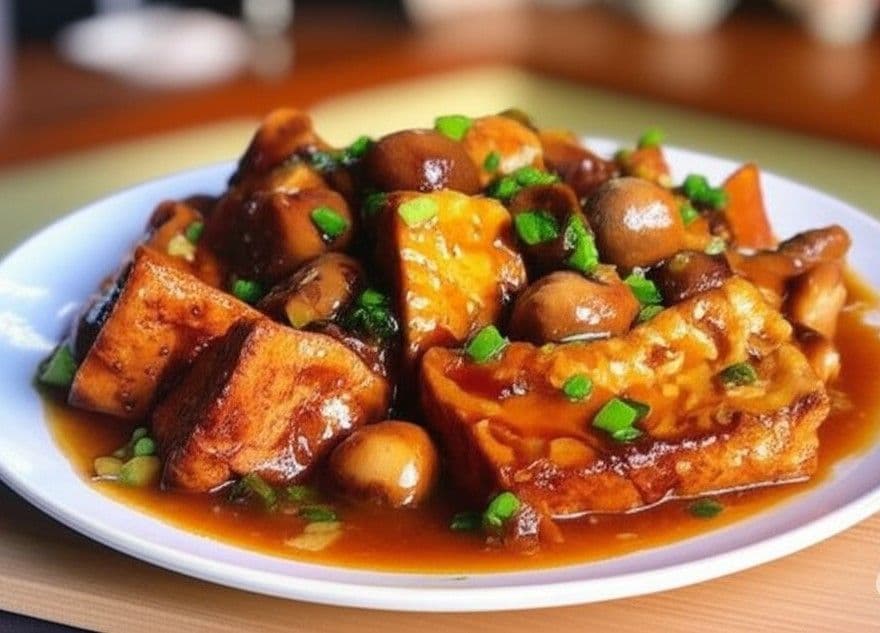 Đậu phụ kho nấm