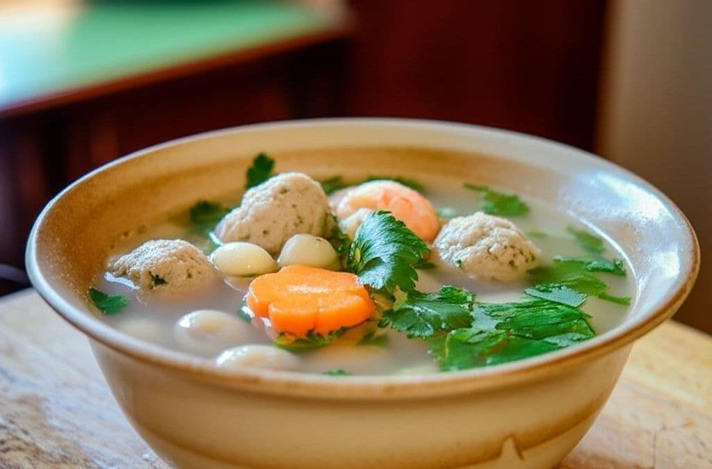 Canh tôm mọc hạt sen