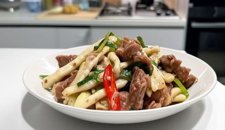 Bò xào măng trúc