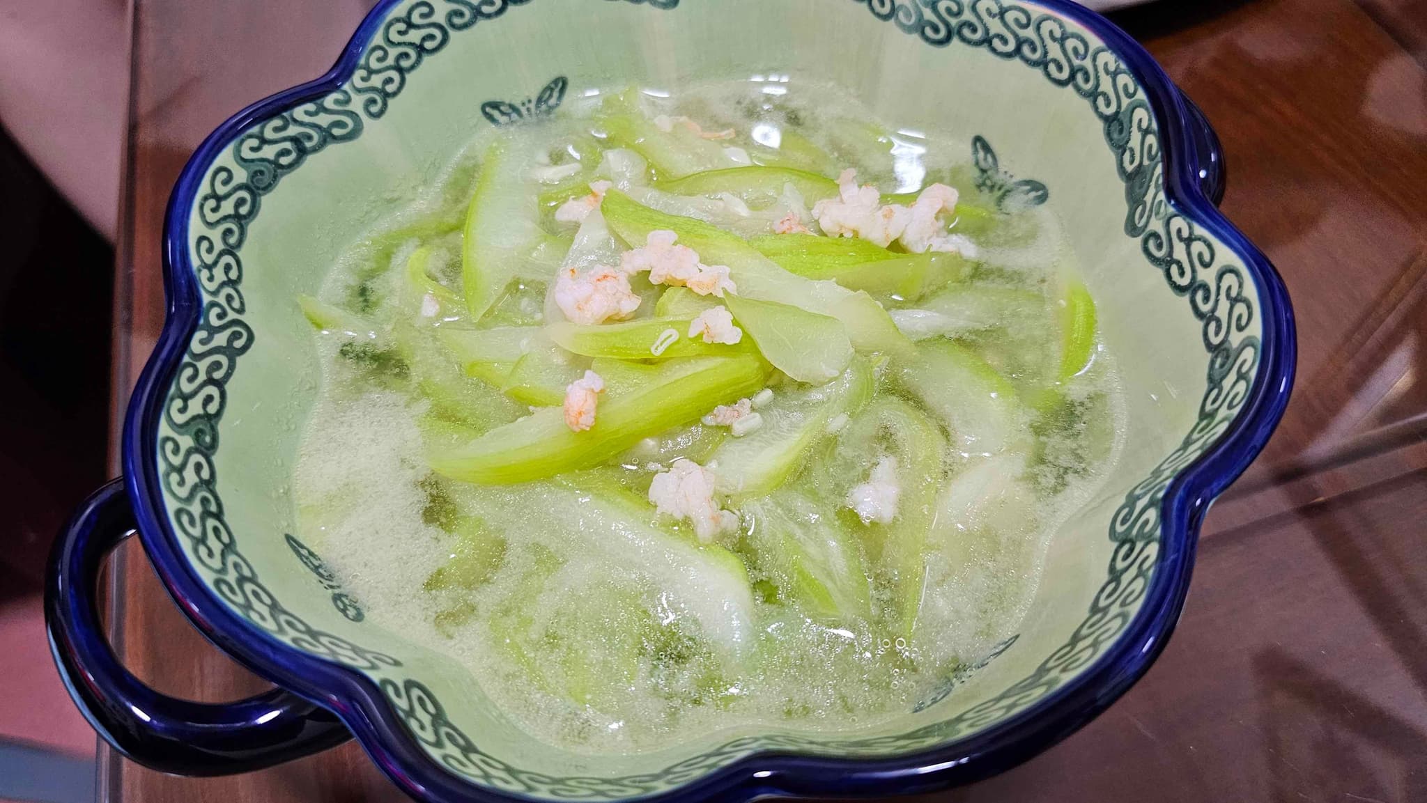 Canh bầu nấu tôm