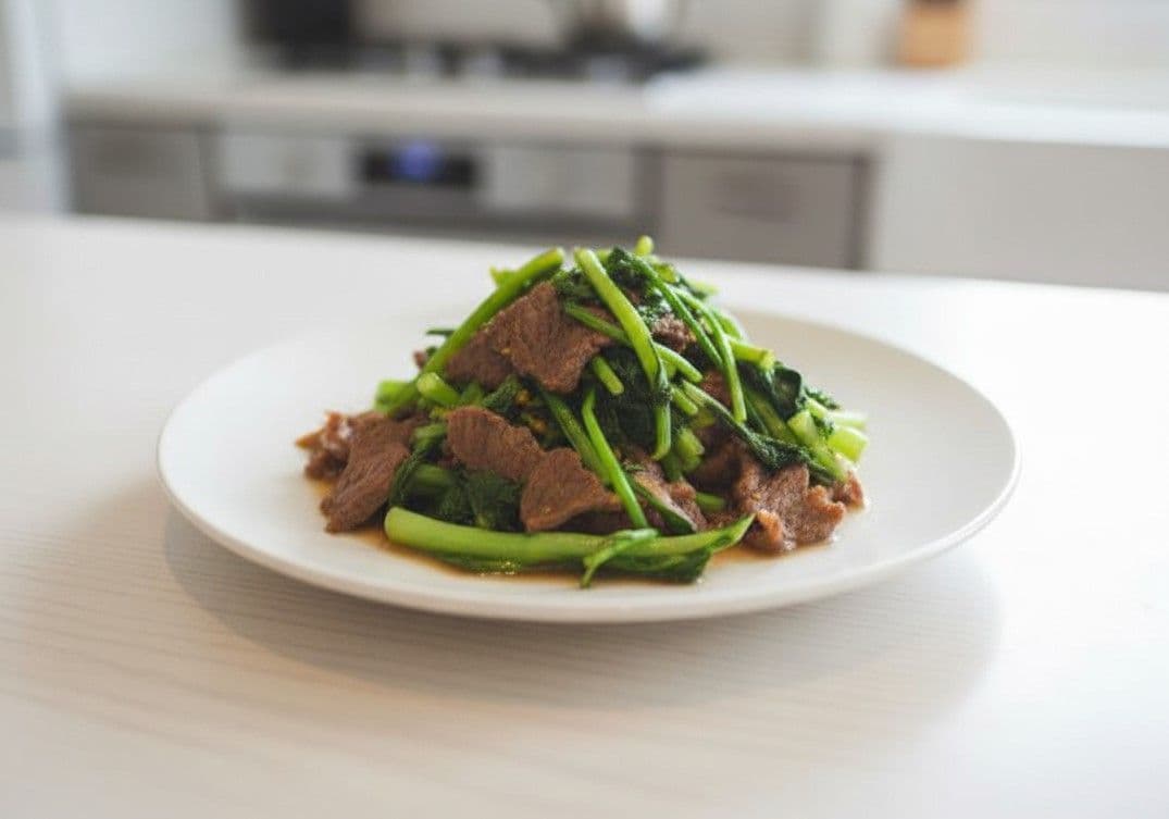 Bò xào cải ngồng