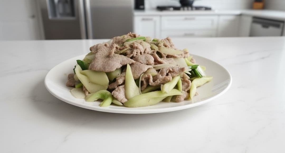 Bò xào dọc mùng
