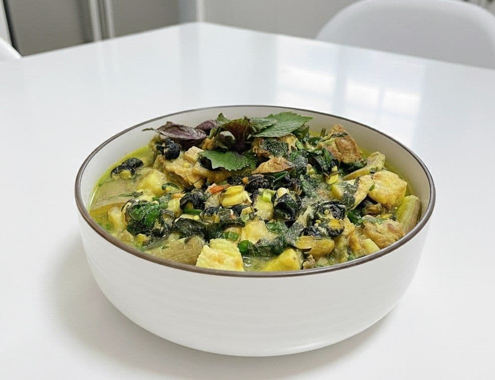 Canh ốc chuối đậu