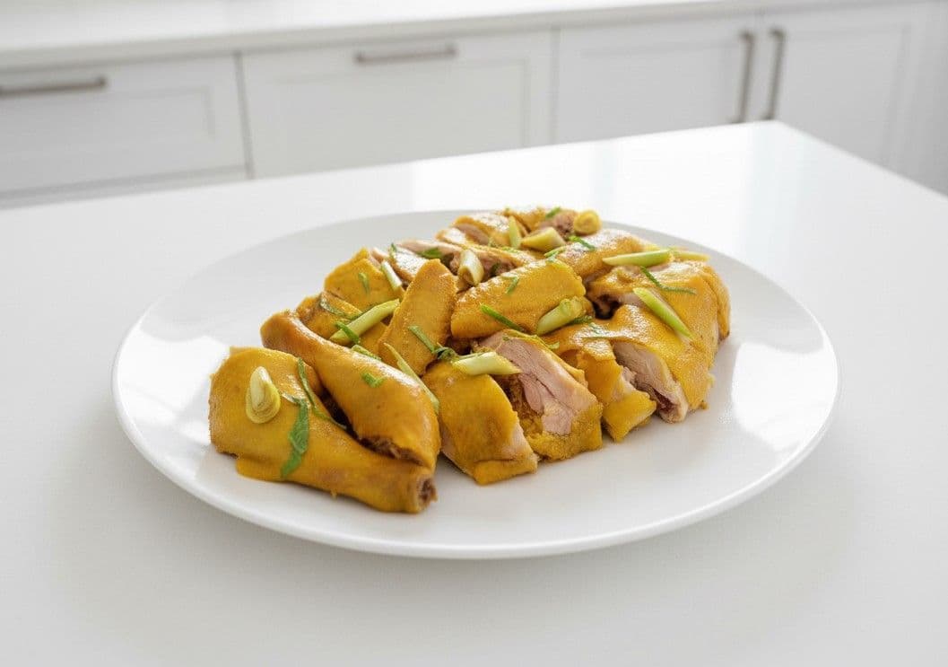 Gà hấp muối sả