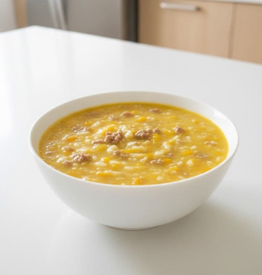 Cháo thịt bò bí đỏ