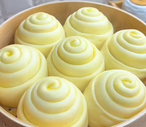 Bánh bao cuộn vị sữa